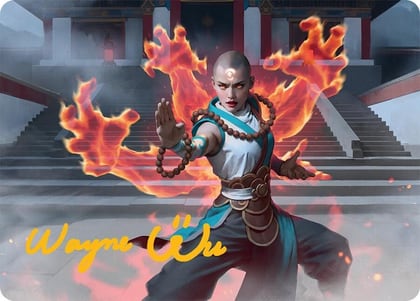 Flamehold Grappler Art Card (24/54) (Gold-Stamped Signature), Art Series: Tarkir: Dragonstorm 24