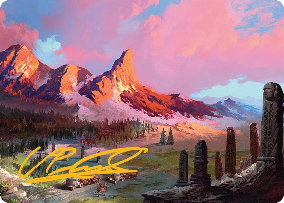 Rugged Highlands Art Card (29/54) (Gold-Stamped Signature), Art Series: Tarkir: Dragonstorm 29