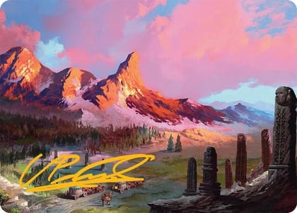 Rugged Highlands Art Card (29/54) (Gold-Stamped Signature), Art Series: Tarkir: Dragonstorm 29