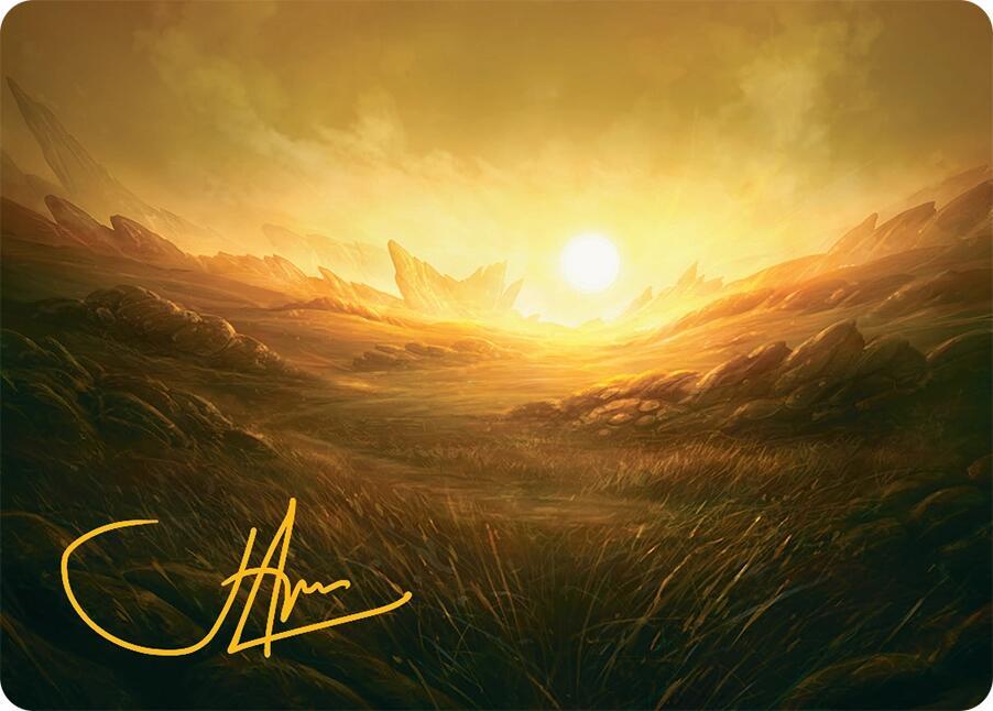 Plains Art Card (31/54) (Gold-Stamped Signature), Art Series: Tarkir: Dragonstorm 31