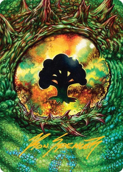 Forest Art Card (32/54) (Gold-Stamped Signature), Art Series: Tarkir: Dragonstorm 32