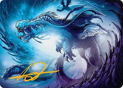 Roiling Dragonstorm Art Card (33/54) (Gold-Stamped Signature), Art Series: Tarkir: Dragonstorm 33