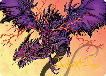 Stormshriek Feral Art Card (35/54) (Gold-Stamped Signature), Art Series: Tarkir: Dragonstorm 35