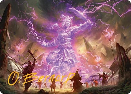 Smile at Death Art Card (4/54) (Gold-Stamped Signature), Art Series: Tarkir: Dragonstorm 4