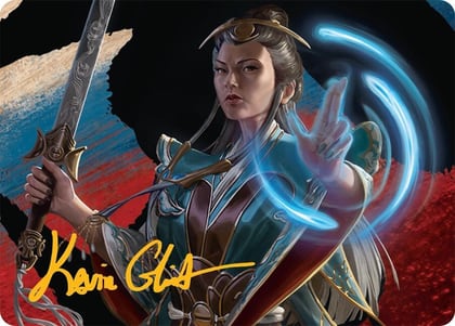 Narset, Jeskai Waymaster Art Card (44/54) (Gold-Stamped Signature), Art Series: Tarkir: Dragonstorm 44