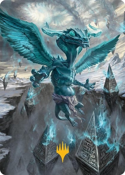 Ugin, Eye of the Storms Art Card (47/54) (Gold-Stamped Planeswalker Symbol), Art Series: Tarkir: Dragonstorm 47