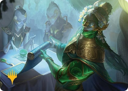 Sibsig Appraiser Art Card (8/54) (Gold-Stamped Planeswalker Symbol), Art Series: Tarkir: Dragonstorm 8