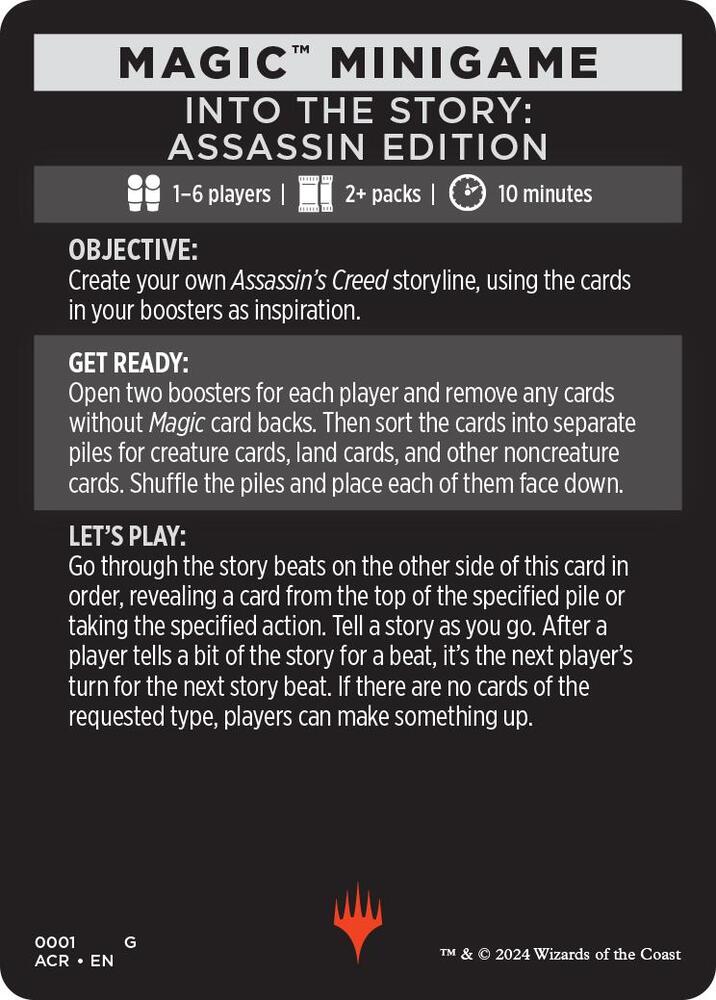 Magic Minigame: Into The Story: Assassin Edition, Universes Beyond: Assassin's Creed 1