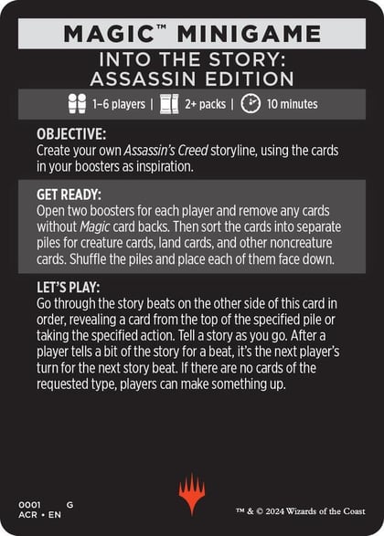 Magic Minigame: Into The Story: Assassin Edition, Universes Beyond: Assassin's Creed 1