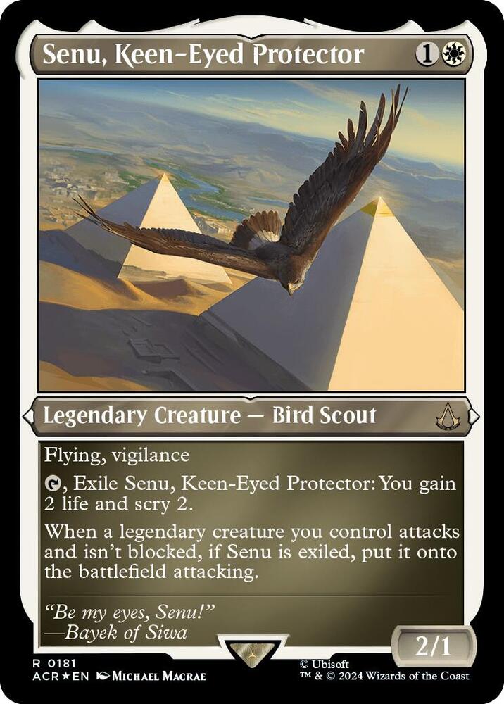 Senu, Keen-Eyed Protector (Foil Etched), Universes Beyond: Assassin's Creed 181