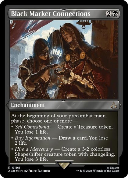 Black Market Connections (Foil Etched), Universes Beyond: Assassin's Creed 198
