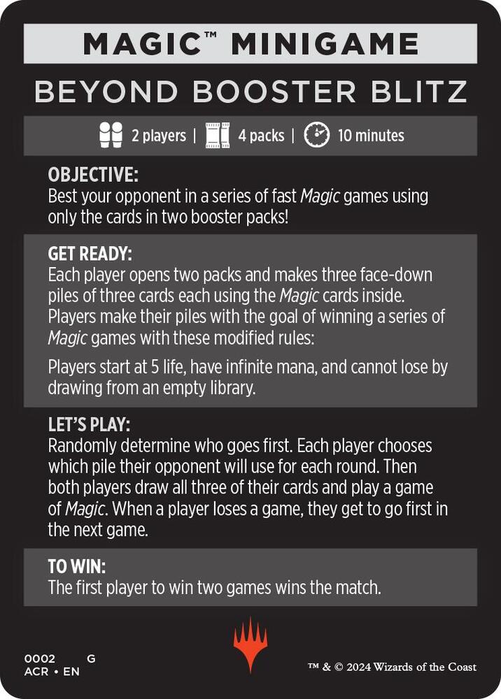 Magic Minigame: Beyond Booster Blitz, Universes Beyond: Assassin's Creed 2