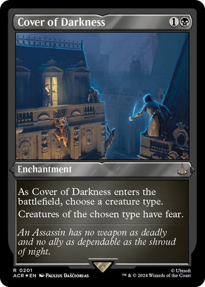 Cover of Darkness (Foil Etched), Universes Beyond: Assassin's Creed 201