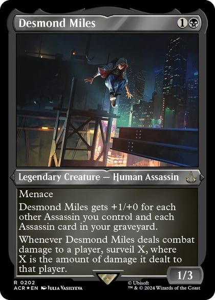 Desmond Miles (Foil Etched), Universes Beyond: Assassin's Creed 202