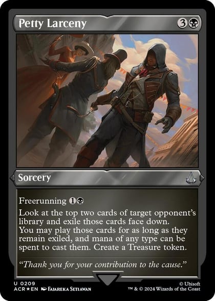 Petty Larceny (Foil Etched), Universes Beyond: Assassin's Creed 209
