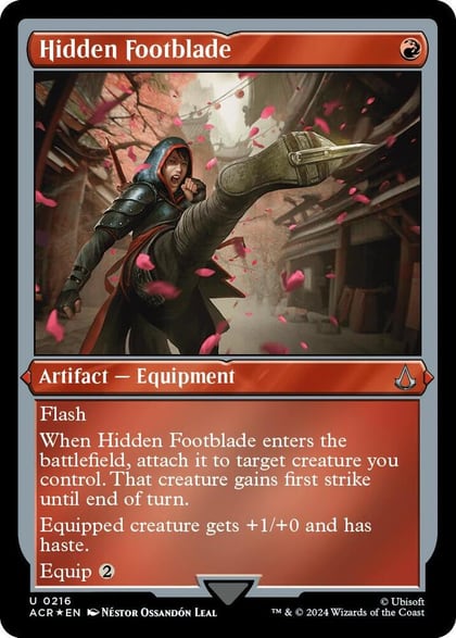 Hidden Footblade (Foil Etched), Universes Beyond: Assassin's Creed 216