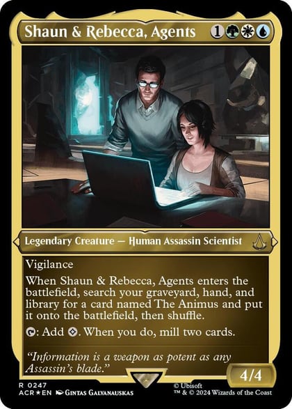 Shaun & Rebecca, Agents (Foil Etched), Universes Beyond: Assassin's Creed 247