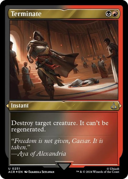 Terminate (Foil Etched), Universes Beyond: Assassin's Creed 251