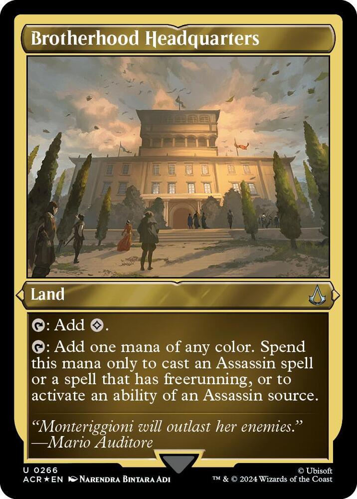 Brotherhood Headquarters (Foil Etched), Universes Beyond: Assassin's Creed 266