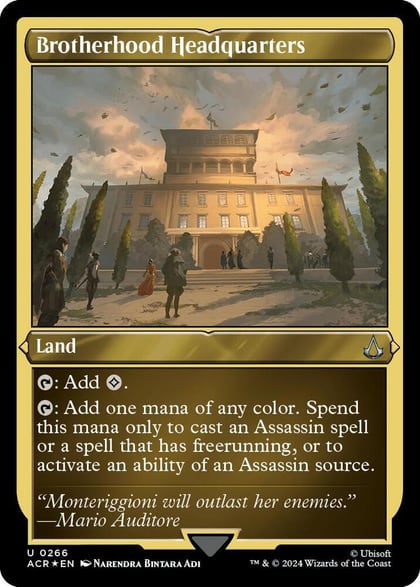 Brotherhood Headquarters (Foil Etched), Universes Beyond: Assassin's Creed 266