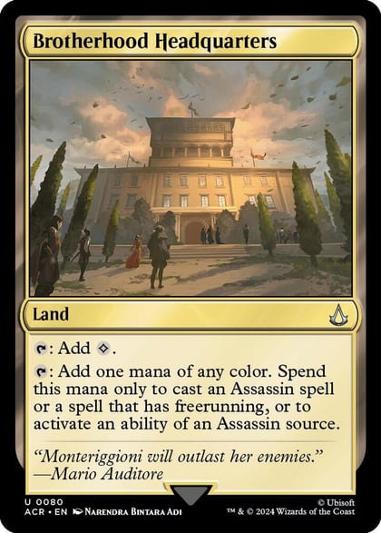 Brotherhood Headquarters, Universes Beyond: Assassin's Creed 80