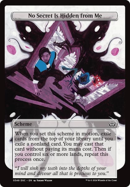 No Secret Is Hidden from Me (Full Art), Archenemy: Duskmourn 349