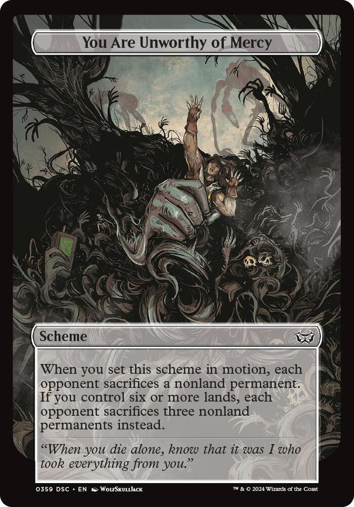 You Are Unworthy of Mercy (Full Art), Archenemy: Duskmourn 359