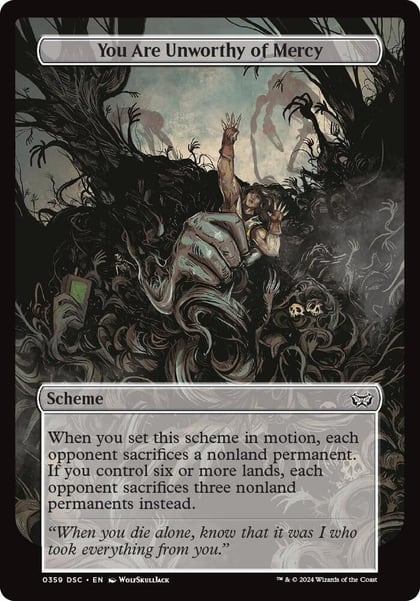 You Are Unworthy of Mercy (Full Art), Archenemy: Duskmourn 359