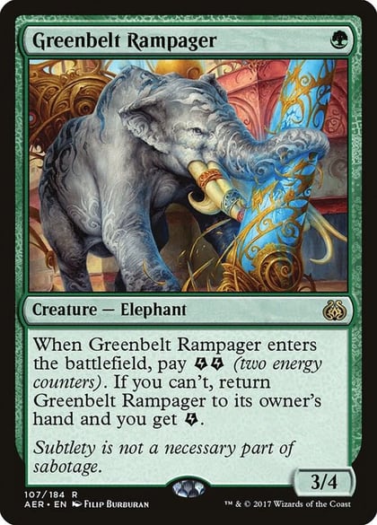 Greenbelt Rampager, Aether Revolt 107