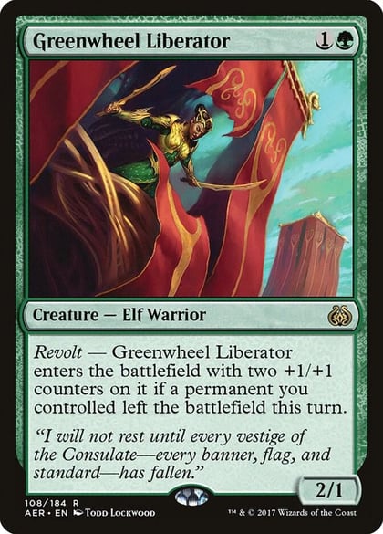 Greenwheel Liberator, Aether Revolt 108