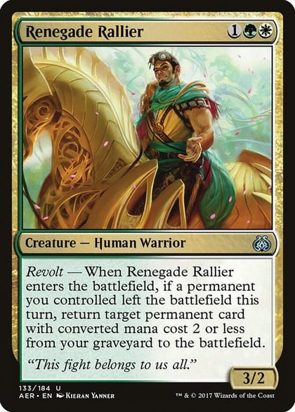 Renegade Rallier, Aether Revolt 133