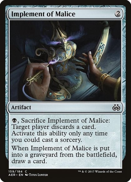 Implement of Malice, Aether Revolt 159