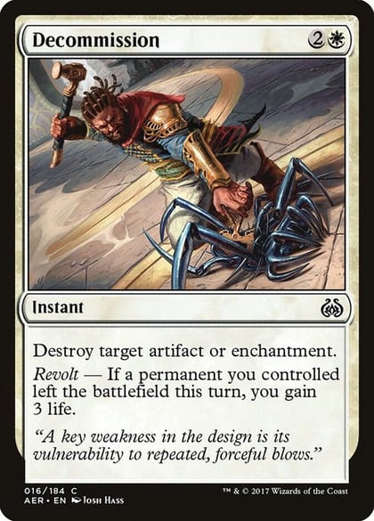 Decommission, Aether Revolt 16