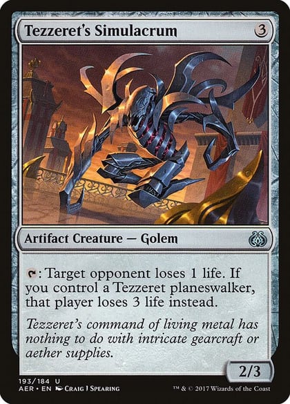 Tezzeret's Simulacrum, Aether Revolt 193