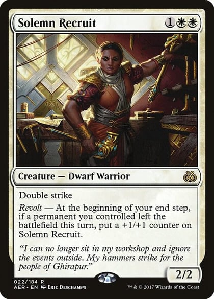 Solemn Recruit, Aether Revolt 22