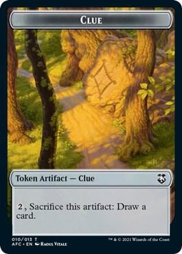 Clue // Treasure Double-Sided Token, Commander: Adventures in the Forgotten Realms 10 // 15