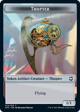 Thopter // Treasure Double-Sided Token, Commander: Adventures in the Forgotten Realms 12 // 15