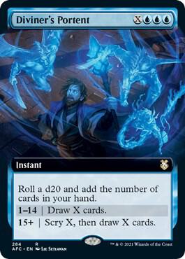 Diviner's Portent (Extended Art), Commander: Adventures in the Forgotten Realms 284