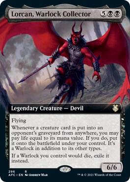 Lorcan, Warlock Collector (Extended Art), Commander: Adventures in the Forgotten Realms 296