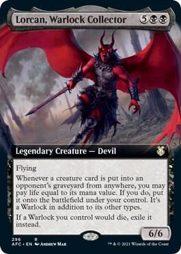 Lorcan, Warlock Collector (Extended Art), Commander: Adventures in the Forgotten Realms 296