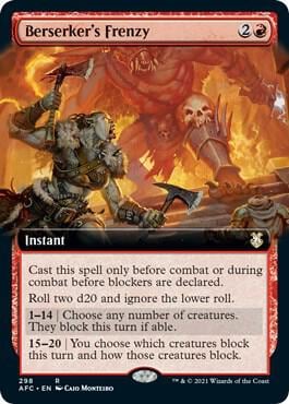 Berserker's Frenzy (Extended Art), Commander: Adventures in the Forgotten Realms 298