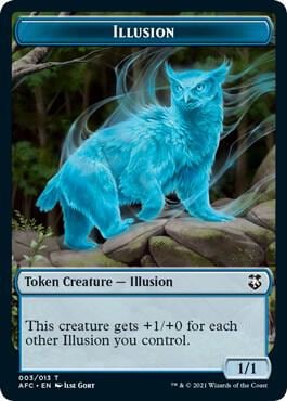Illusion // Zombie Double-Sided Token, Commander: Adventures in the Forgotten Realms 3 // 9