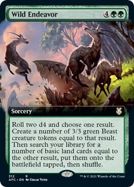 Wild Endeavor (Extended Art), Commander: Adventures in the Forgotten Realms 312