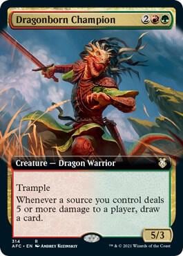 Dragonborn Champion (Extended Art), Commander: Adventures in the Forgotten Realms 314