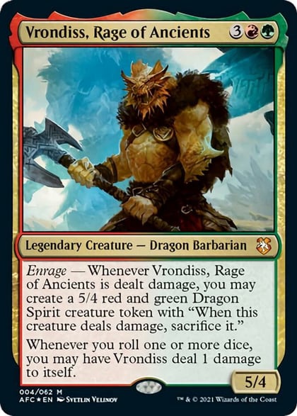 Vrondiss, Rage of Ancients (Display Commander) - Thick Stock, Commander: Adventures in the Forgotten Realms 4