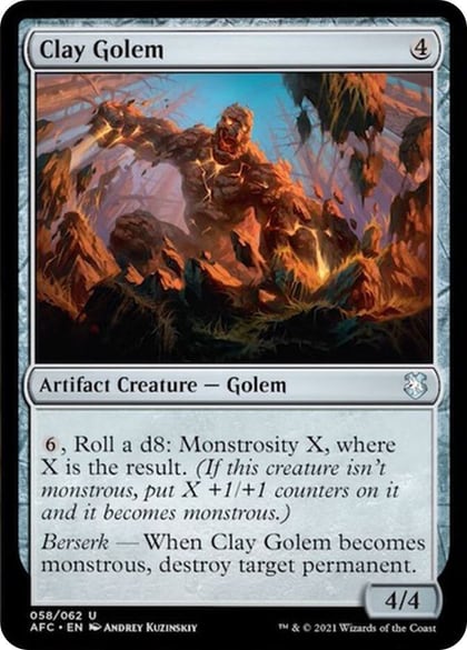 Clay Golem, Commander: Adventures in the Forgotten Realms 58