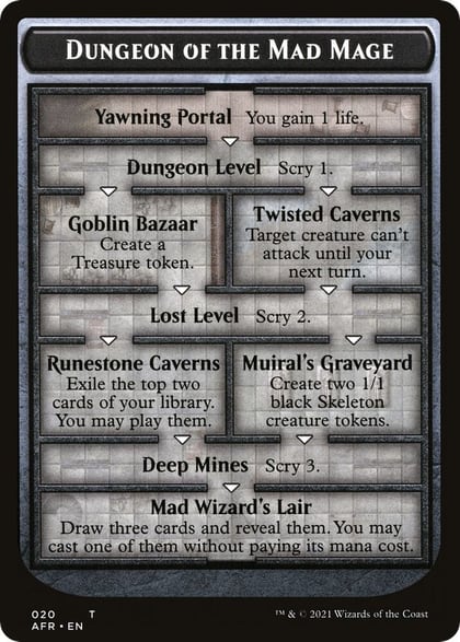Dungeon of the Mad Mage // Tomb of Annihilation Double-Sided Token, Adventures in the Forgotten Realms 20 // 22