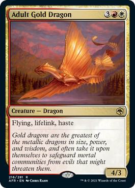 Adult Gold Dragon, Adventures in the Forgotten Realms 216
