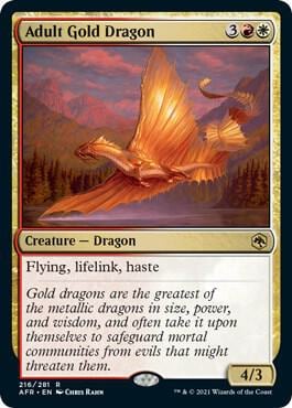 Adult Gold Dragon, Adventures in the Forgotten Realms 216