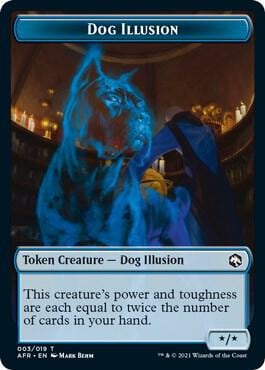 Dog Illusion // Emblem - Zariel, Archduke of Avernus Double-Sided Token, Adventures in the Forgotten Realms 3 // 19